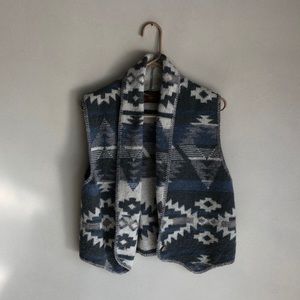Vintage Native American Print Vest